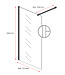Douchewand Florida 50 x 200 cm - goud - inloopdouche 8mm