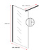 Douchewand Florida 90 x 200 cm - goud - inloopdouche 8mm
