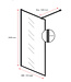 Douchewand Georgia 50 x 200 cm - zwart - inloopdouche 8mm