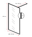 Douchewand Georgia 60 x 200 cm - zwart - inloopdouche 8mm