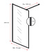 Douchewand Georgia 70 x 200 cm - zwart - inloopdouche 8mm
