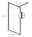 Douchewand Georgia 120 x 200 cm - zwart - inloopdouche 8mm