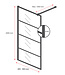 Douchewand Essos 90 x 200 cm - zwart - inloopdouche 8mm