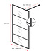 Douchewand Essos 100 x 200 cm - zwart - rookglas - inloopdouche 8mm