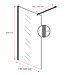 Douchewand Rizani 120 x 200 cm - rookglas - zwart - inloopdouche 8mm