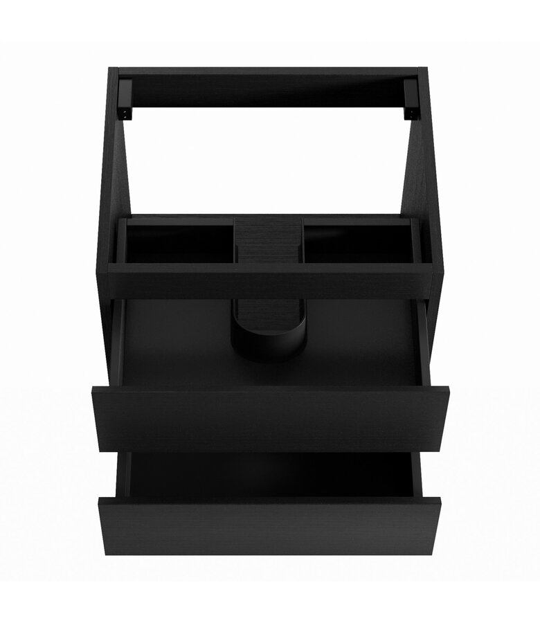 Wastafelkast Angela 60 x 48 x 50 cm - zwart houtnerf