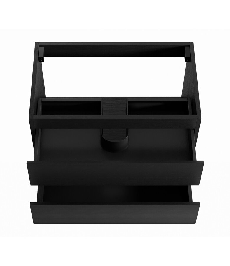 Wastafelkast Angela 80 x 48 x 50 cm - zwart houtnerf