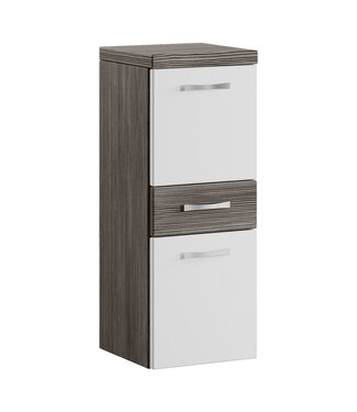 Badkamerkast Alba 30 x 30 x 83 cm - grijs eiken met wit