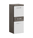 Badkamerkast Alba 30 x 30 x 83 cm - grijs eiken met wit