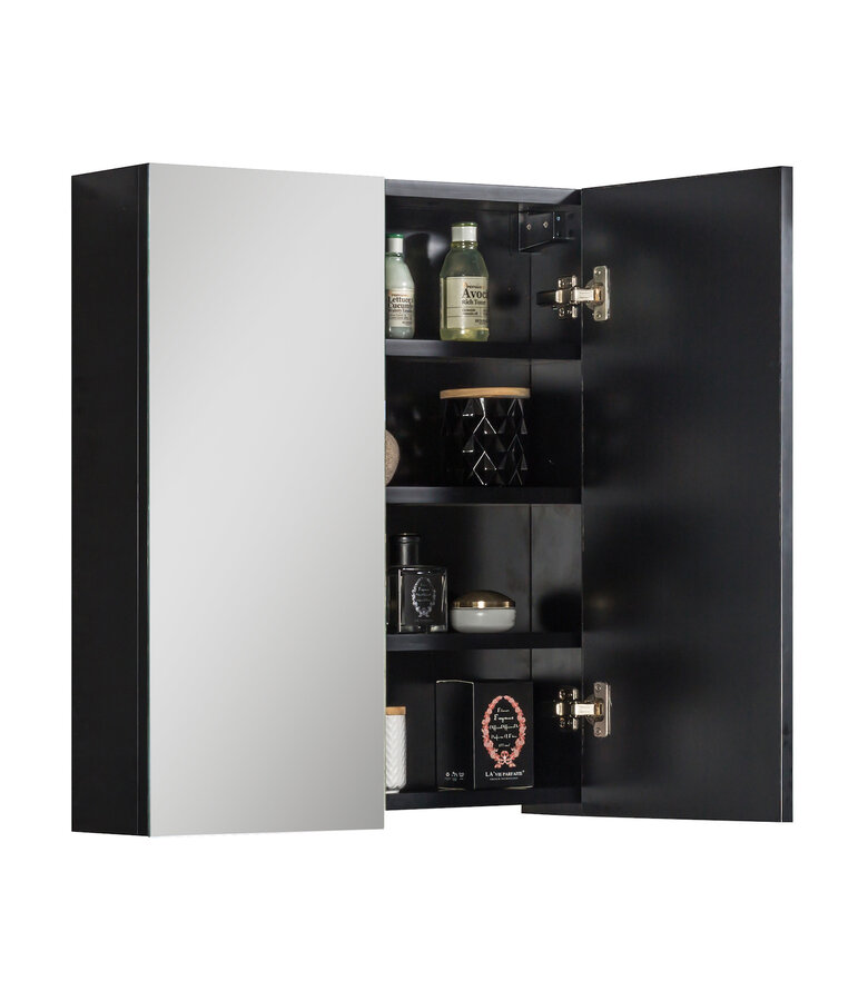 Spiegelkast Cuba 60 x 16 x 70 cm - mat zwart