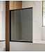 Badwand Moka 110 x 140 cm - rookglas - zwart - nano coating