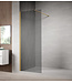 Douchewand Rizani 90 x 200 cm - rookglas - goud profiel - nano coating