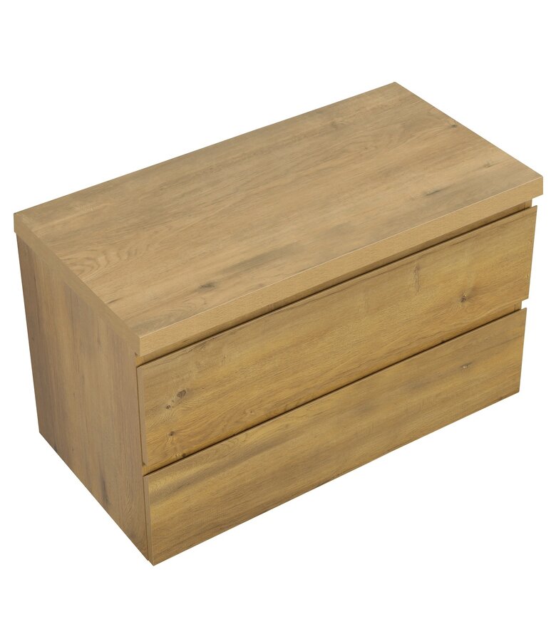 Wastafelkast Angela 90 x 48 x 54 cm - eiken - met bovenblad