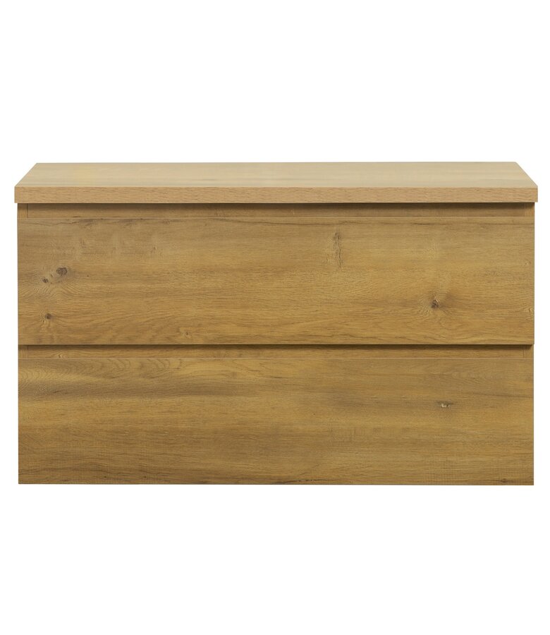 Wastafelkast Angela 90 x 48 x 54 cm - eiken - met bovenblad