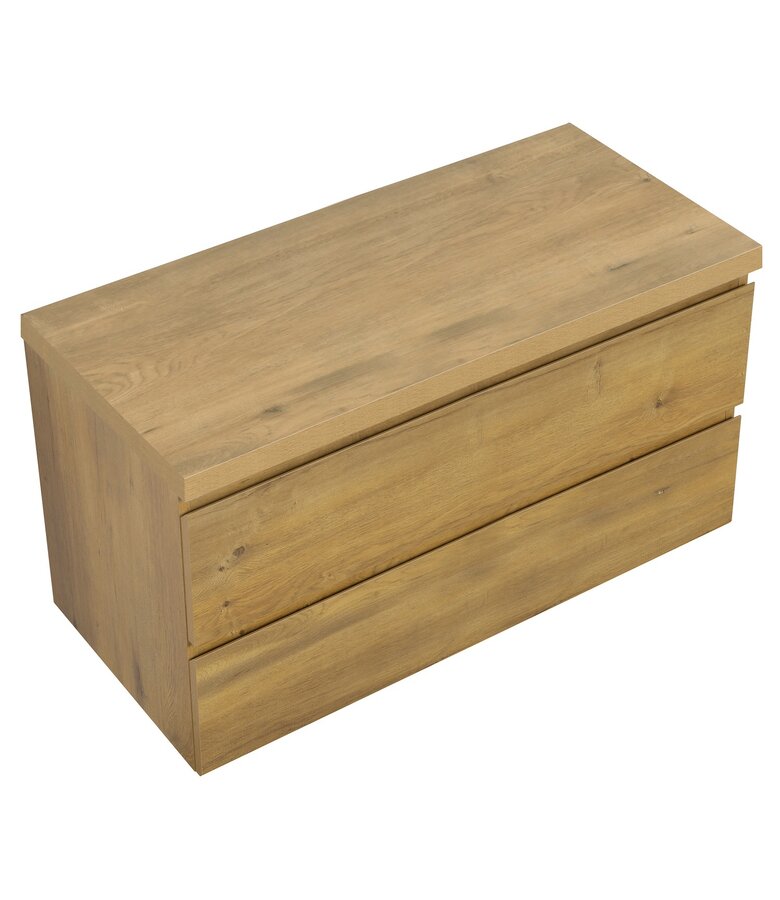 Wastafelkast Angela 100 x 48 x 54 cm - eiken - met bovenblad