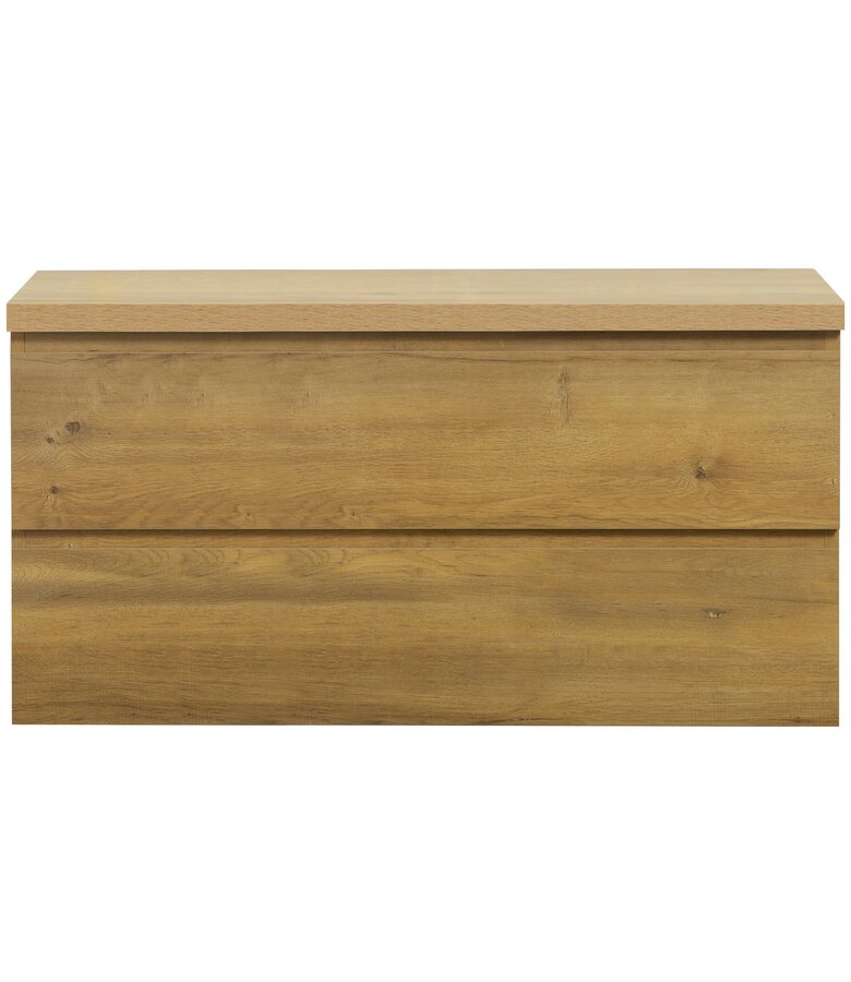 Wastafelkast Angela 100 x 48 x 54 cm - eiken - met bovenblad