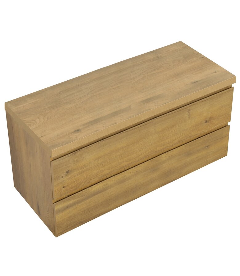 Wastafelkast Angela 120 x 48 x 54 cm - eiken - met bovenblad