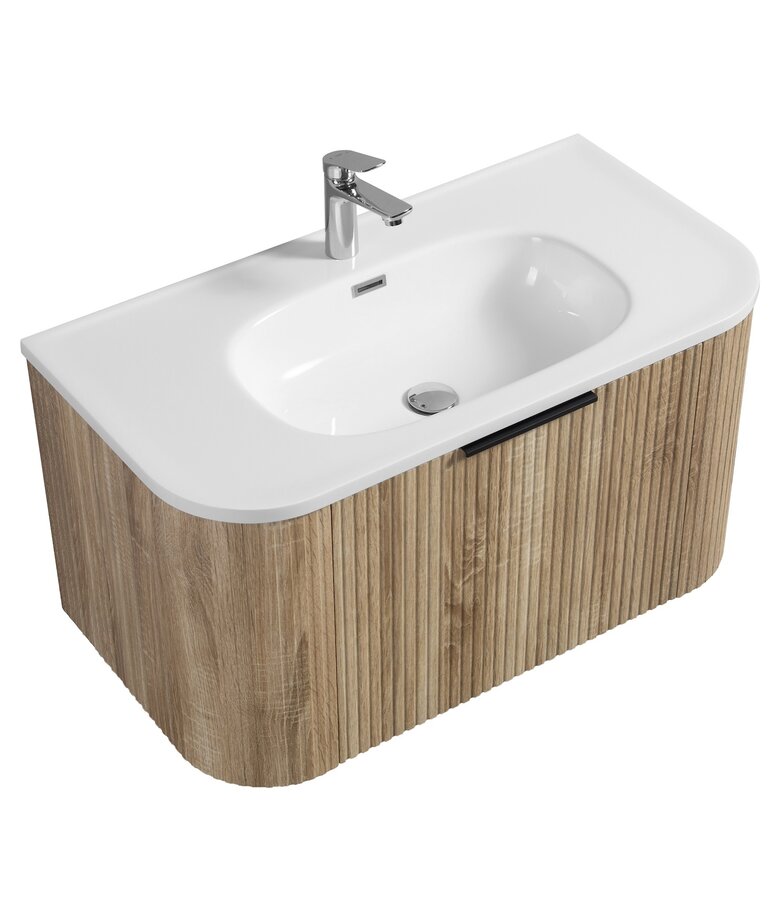 Badkamermeubel Murcia 90cm - wit eiken