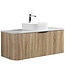 Badkamermeubel Murcia 120cm - wit eiken - met bovenblad