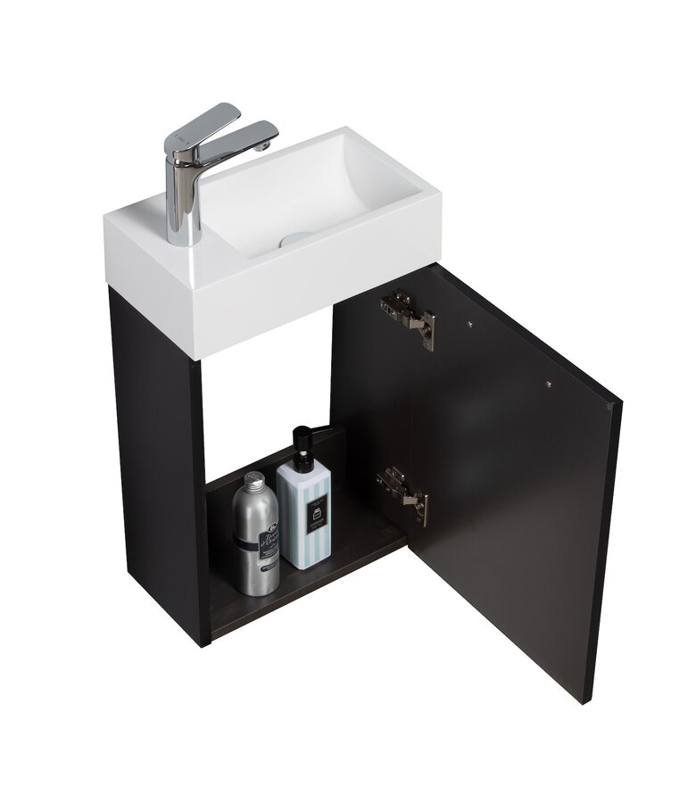 Toiletmeubel Athene 40cm - mat zwart