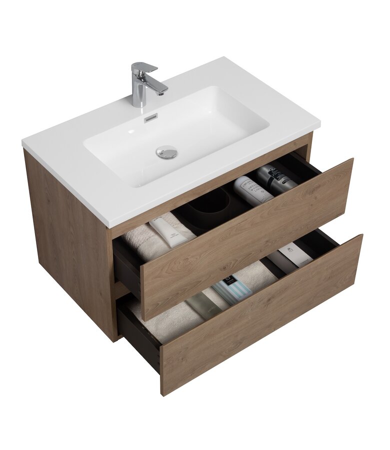 Badkamermeubel Angela 80cm - kastanje eiken