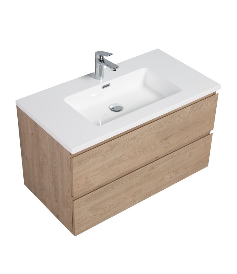 Badkamermeubel Angela 90cm - kastanje eiken