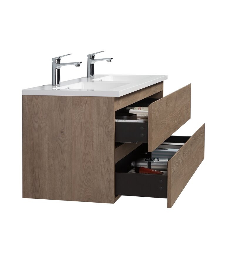 Badkamermeubel Angela 120cm - kastanje eiken