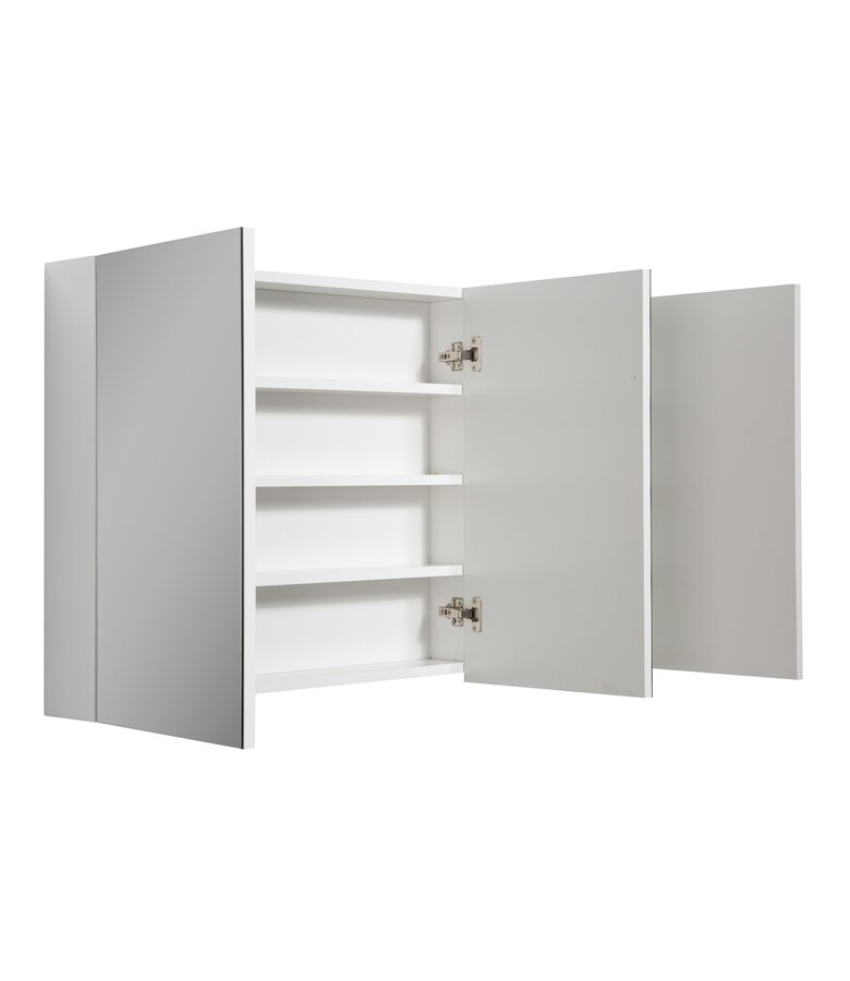 Spiegelkast Cuba 120 x 16 x 70 cm - hoogglans wit