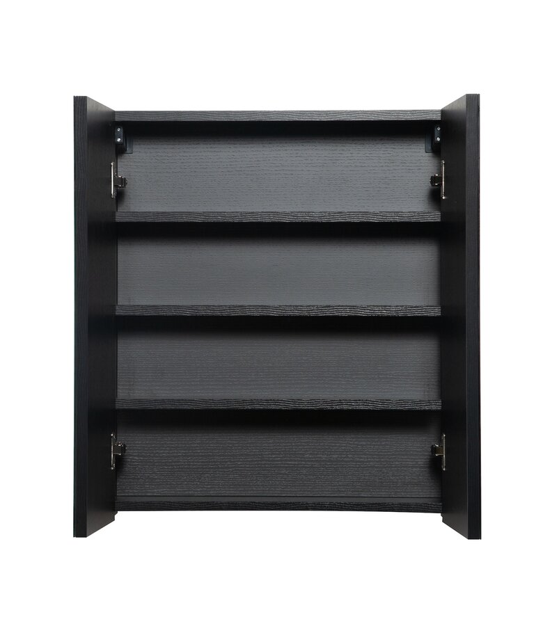 Spiegelkast Cuba 60 x 16 x 70 cm - zwart houtnerf