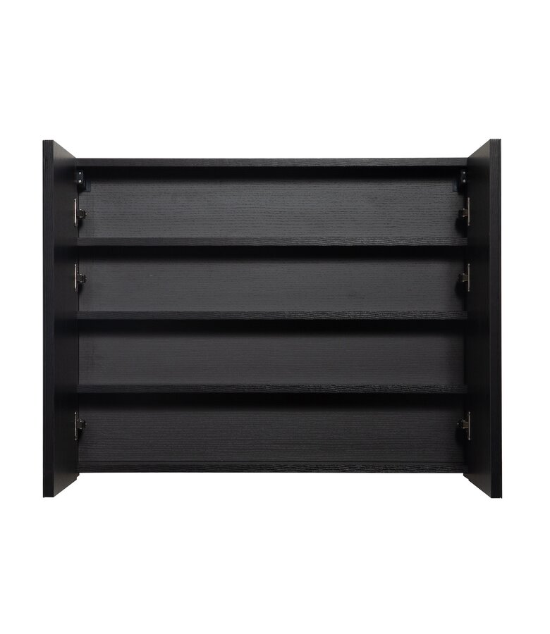 Spiegelkast Cuba 90 x 16 x 70 cm - zwart houtnerf