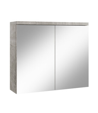 Spiegelkast Toledo 80 x 20 x 60 cm - grijs