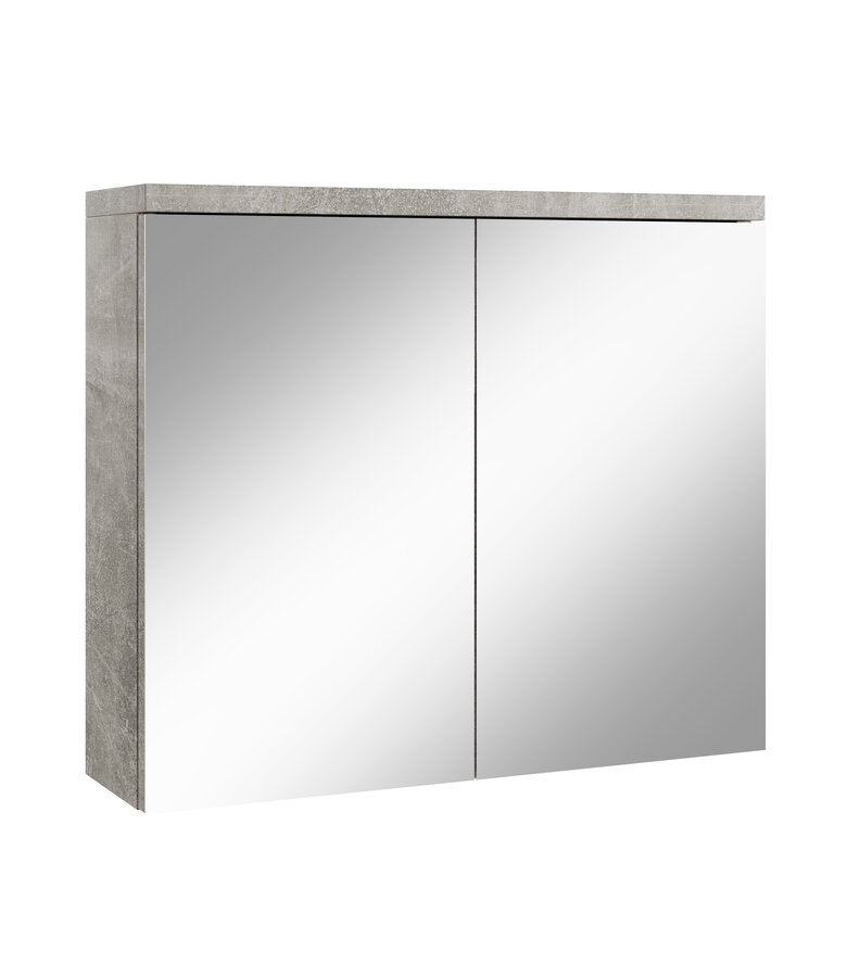 Spiegelkast Toledo 80 x 20 x 60 cm - beton grijs