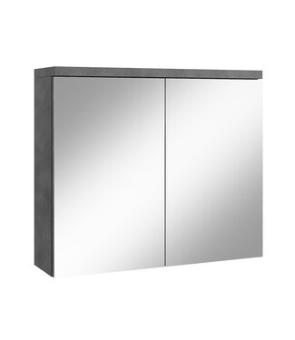 Spiegelkast Toledo 80 x 20 x 60 cm - donker grijs