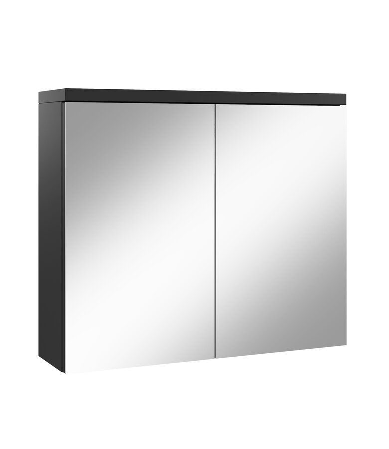 Spiegelkast Toledo 80 x 20 x 60 cm - mat zwart