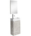 Toiletmeubel Apollo 40cm met spiegel - beton grijs