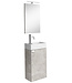 Toiletmeubel Apollo 40cm met spiegel en LED - beton grijs