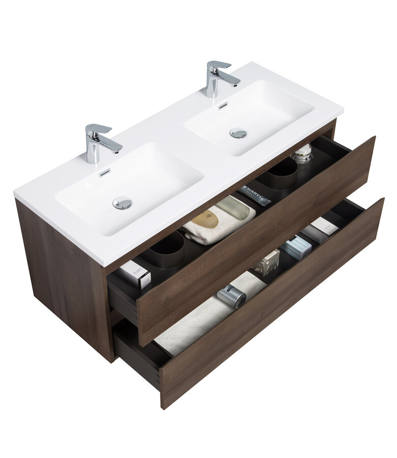 Badkamermeubel Angela 120cm - bruin eiken