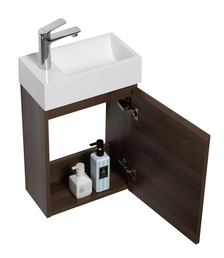 Toiletmeubel Angela 40cm - bruin eiken