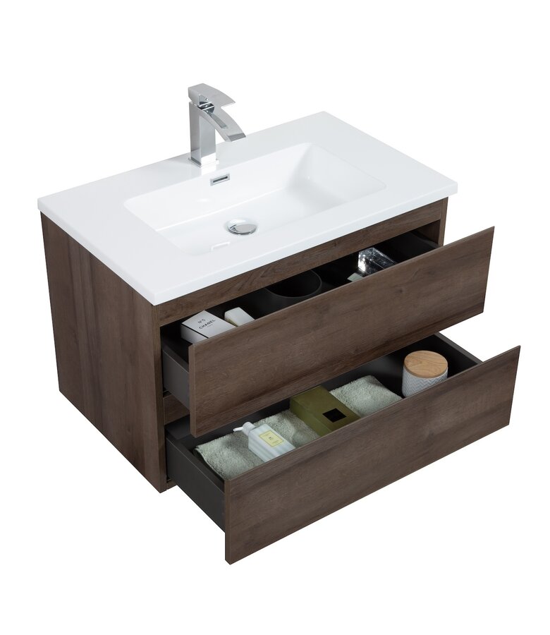 Badkamermeubel Angela 80cm - bruin eiken