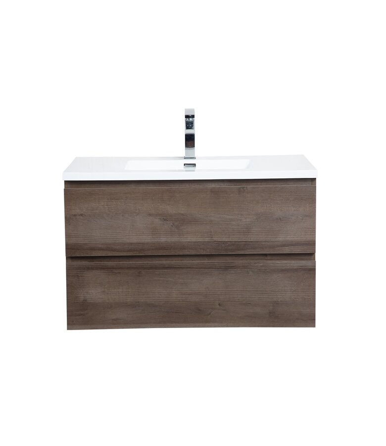 Badkamermeubel Angela 90cm - bruin eiken