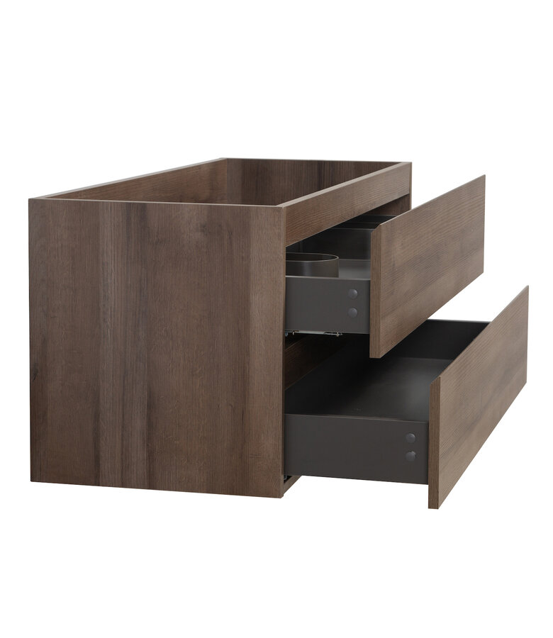 Wastafelkast Angela 120 x 48 x 50 cm - bruin eiken