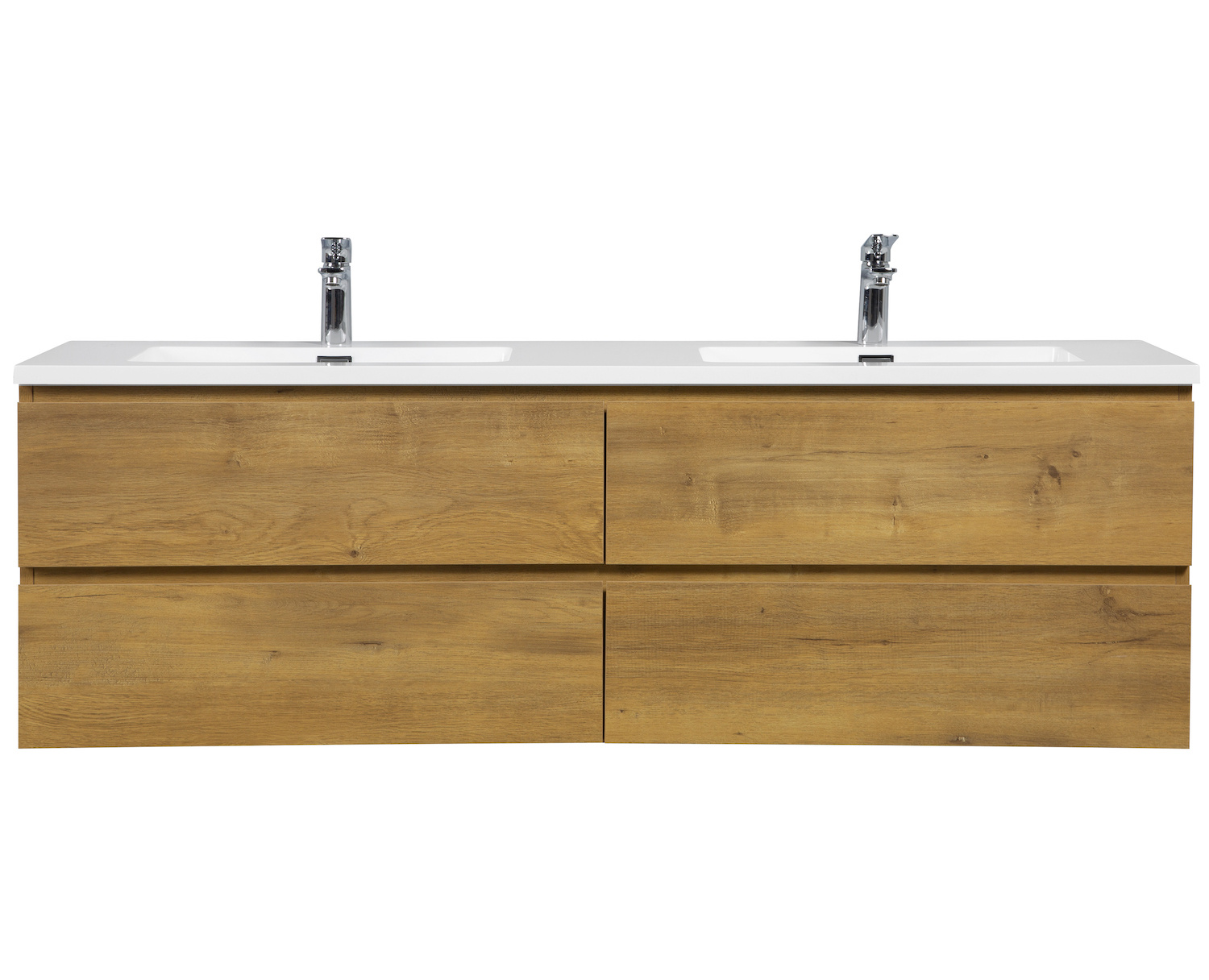 Badplaats Badkamermeubel Set Angela 140cm - Eiken - Badmeubel