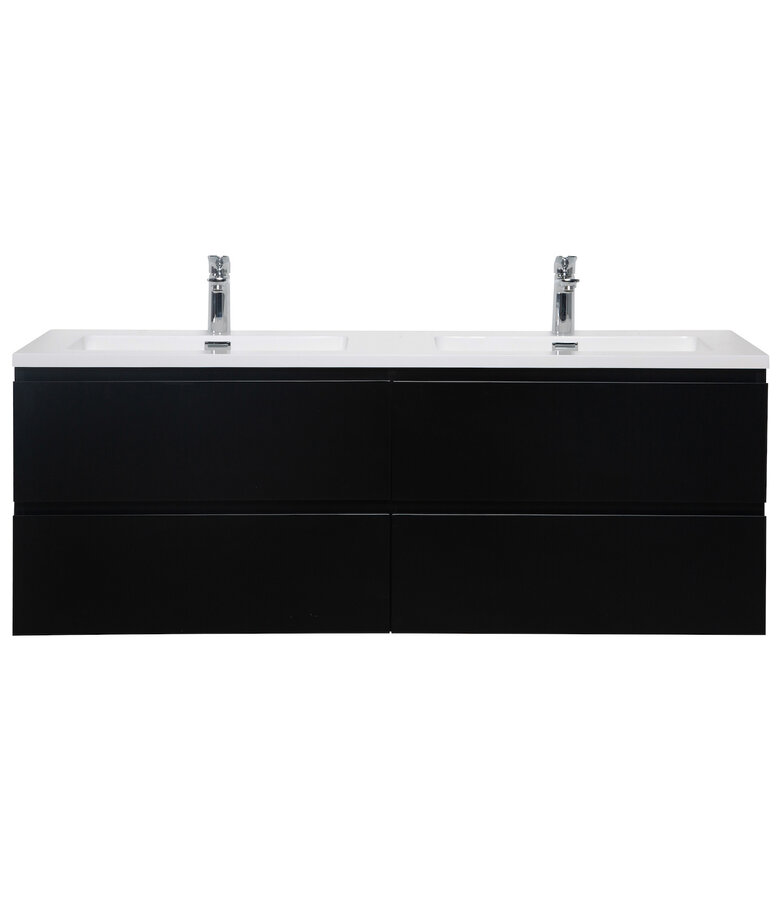 Badkamermeubel Angela 140cm - mat zwart