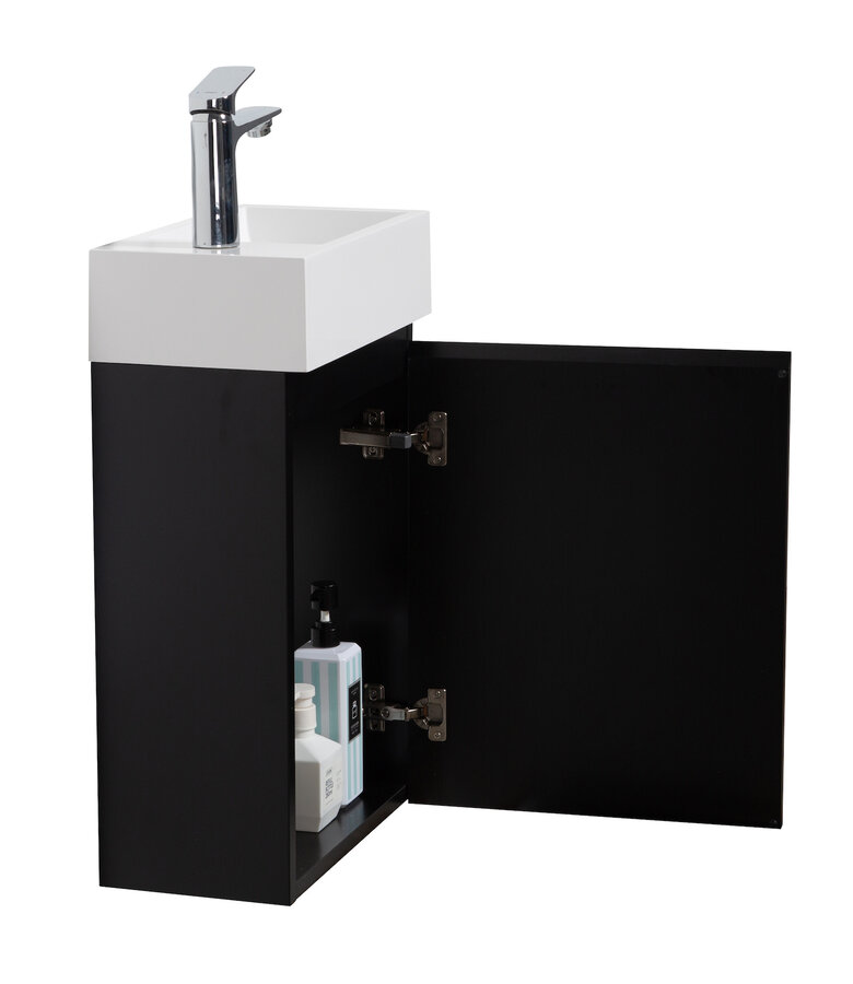 Toiletmeubel Angela 40cm - mat zwart