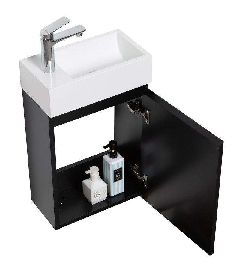 Toiletmeubel Angela 40cm - mat zwart