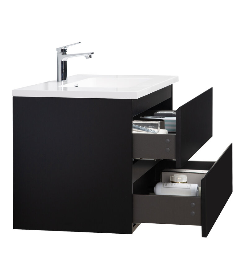 Badkamermeubel Angela 90cm - mat zwart