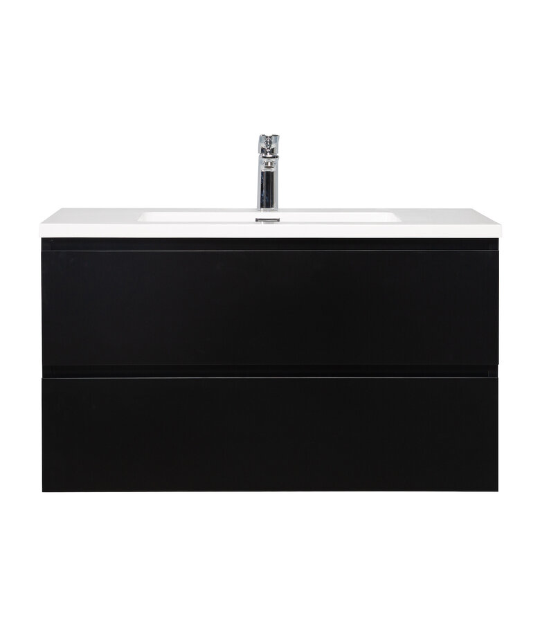 Badkamermeubel Angela 90cm - mat zwart