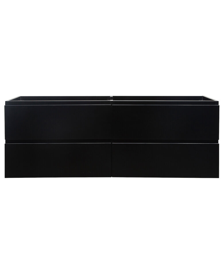 Wastafelkast Angela 140 x 48 x 50 cm - mat zwart