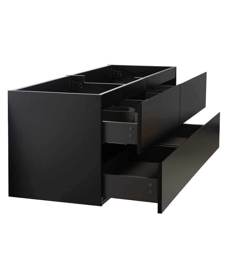 Wastafelkast Angela 140 x 48 x 50 cm - mat zwart