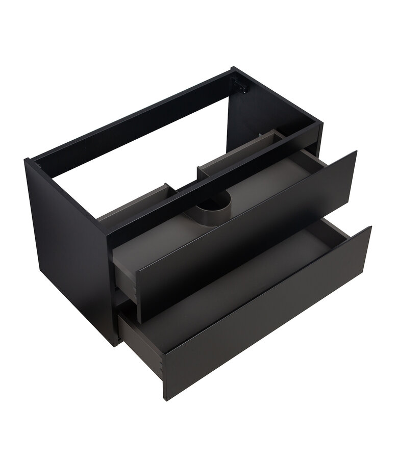 Wastafelkast Angela 90 x 48 x 50 cm - mat zwart